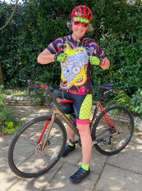 Abbi during her fundraising challenge